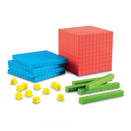 Onluk Taban Blokları Matematik Ders Materyalleri Birlik Onluk Yüzlük Bloklar 1 Paket