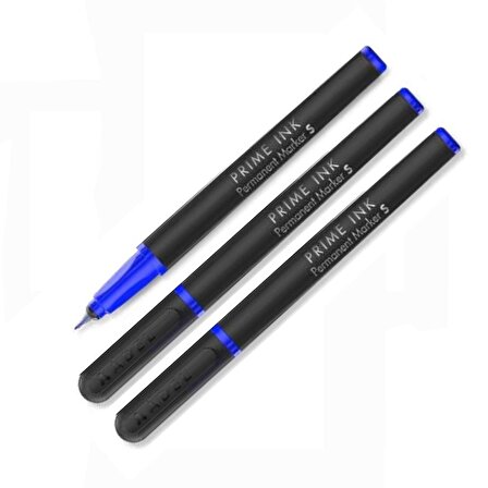 Mavi Asetat Kalemi Permanent S 0,4mm 3 Adet