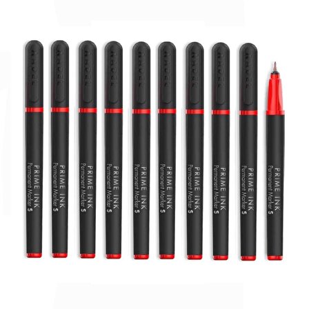 Kırmızı Asetat Kalemi Permanent S 0,4mm 10 Adet