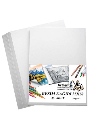 Resim Kağıdı 35x50 25 Li 100 gr 1 Paket 35*50 Resim Kartonu