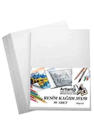 Resim Kağıdı 35x50 50 Li 100 gr 1 Paket 35*50 Resim Kartonu