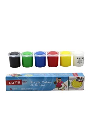 Akrilik Boya Seti Let's Acrylic Colors 6 Lı Set 6x25 Ml Akrilik Boya Seti 1 Paket