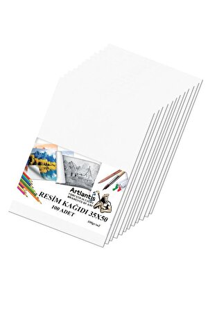 Resim Kağıdı 35x50 100 Lü 100 gr 1 Paket 35*50 Resim Kartonu