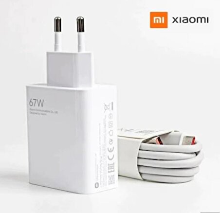 Xiaomi Type-C 67 Watt Hızlı Şarj Aleti Beyaz