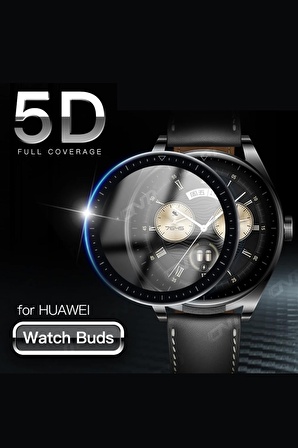 Huawei Watch Buds Akıllı Saat Ile Uyumlu 5d Pet Ekran Koruyucu Cam Koruma