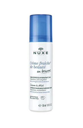 Nuxe Creme Fraiche De Beaute En Brume 24H Tüm Cilt Tipleri İçin Su Bazlı Yağsız Nemlendirici Yüz Bakım Spreyi 50 ml