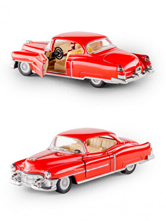 Kinsmart  1953 Cadillac  62 Series Metal Çek Bırak Araba Kırmızı