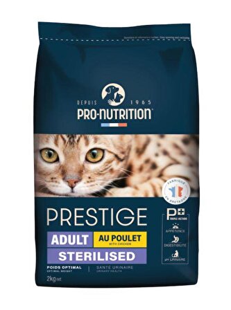 Pro Nutrition Prestige Adult Sterilised Yetişkin Kısırlaştırılmış Tavuklu Kedi Maması 2 Kg