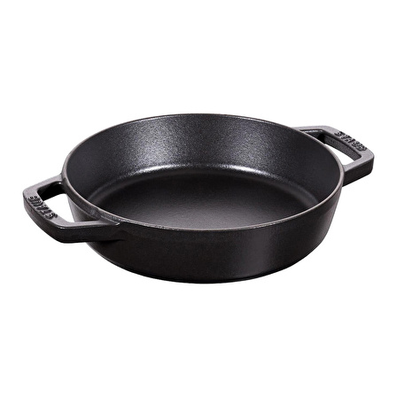 Staub 405116590 Çift Kulplu Döküm Izgara Tava 20Cm Siyah