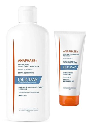 Ducray Anaphase Plus Dökülme Karşıtı Şampuan 400 ml  Ducray Anaphase Besleyici Saç Bakım Kremi 200 ml