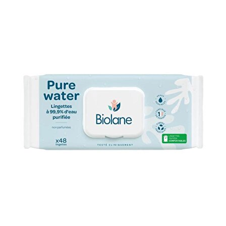 Biolane Pure Water Islak Mendil 48 Adet