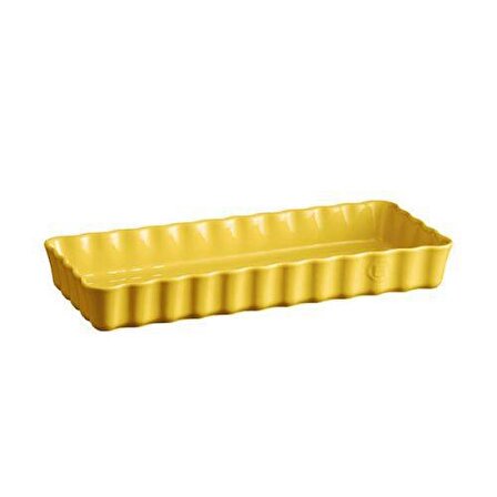 Emile Henry Tart-Börek Fırın Kabı Dikdörtgen 36.5 x 15 cm Mat Sarı/Provence Yellow -906034