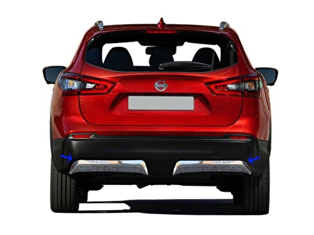 Nissan Qashqai Krom Arka Difüzör 2 Prç. 2017-2021