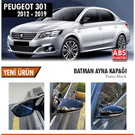 Peugeot 301 2012 Sonrası Batman Yarasa Ayna Kapağı (Piano Black)