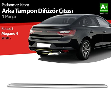 Renault Megane 4 Krom Arka Tampon Difüzör Çıtası 2020 Üzeri