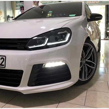 Volkswagen Golf 6 İçin 7.5 Görünüm J Led Far  (Uzun Kısa Led Ampul -Tam Dolu)