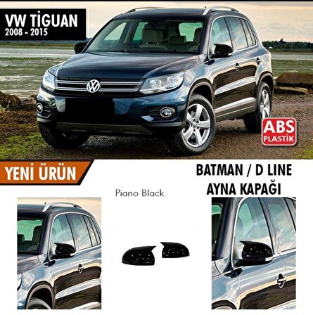 Volkswagen Tiguan (2008-2015) Batman Yarasa Ayna Kapağı (Parlak Siyah)