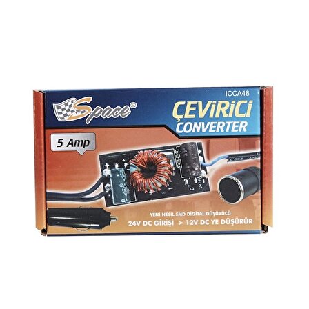 Converter Çevirici (24-12V Çevirici) 5 Amper / Icca48