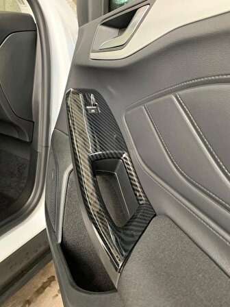 Ford Focus 2019+ Kapı Kolçak Kaplama Karbon(Abs)