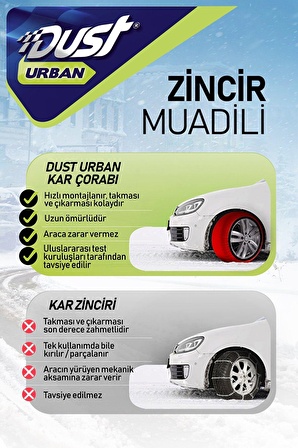 Kar Çorabı 185 60 Lastik R15 Jant Ölçülerine Uyumlu Yüksek Kaliteli Zincir Muadili Ürün Dust