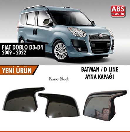 Fait Doblo D3-D4 Batman Ayna Kapağı 2009-2022 Piano Black