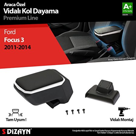 Ford Focus 3 Kol Dayama Kolçak ABS Vidalı Gri 2011-2014 A+Kalite