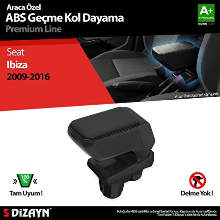 Seat Ibiza Kol Dayama Kolçak Geçmeli ABS Siyah 2009-2016 A+Kalite
