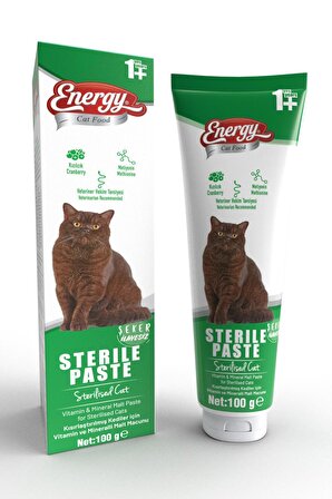 Energy Sterile Paste 100gr Kısırlaştırılmış Kediler İçin Yüksek İçerikli Multivitaminli Malt Macun