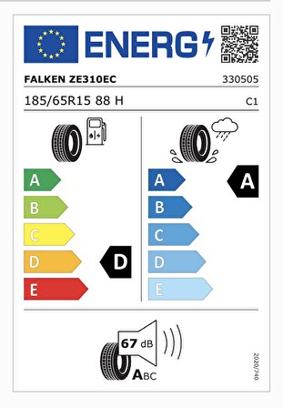 Falken 185/65R15 88H Ziex Ze310 D-A-67 Yaz Oto Lastik Üretim Yılı 2024