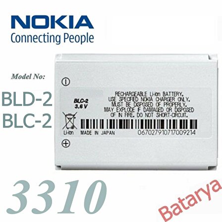 Nokia Bld-2 Blc-2 Batarya 3310 3330 3350 3410 3510 3510i 3530 5510 6650 6800 6810 Uyumlu Batarya