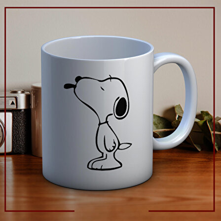 Snoopy Kahve Yalayan Köpek Kupa Bardak