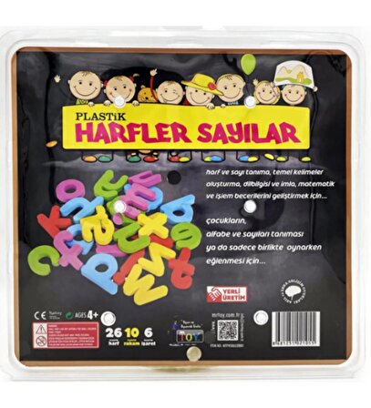 Plastik Eğitici Harfler, Sayılar ve Matematik 4 İşlem Semboller, 42 Parça - Eğitici Oyuncaklar
