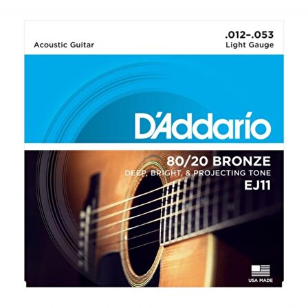 DADDARIO EJ11 80/20 Bronze Akustik Gitar Teli