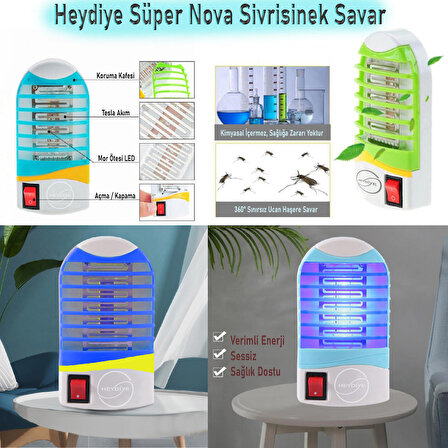 Heydiye Heydiye Süper Nova Sivrisinek Savar (Sessiz, Ilaçsız) Pratik Tak Kullan
