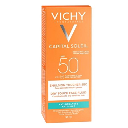 Vichy Ideal Soleil 50 Faktör Yaşlanma Karşıtı Karma-Yağlı Ciltler İçin Renkli Yüz Güneş Koruyucu Krem 50 ml