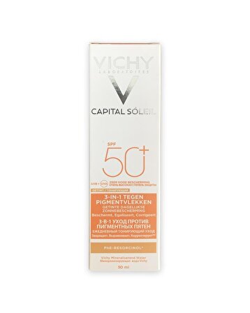 Vichy Ideal Soleil 50+ Faktör Leke Karşıtı Tüm Cilt Tipleri İçin Renkli Yüz Güneş Koruyucu Krem 50 ml