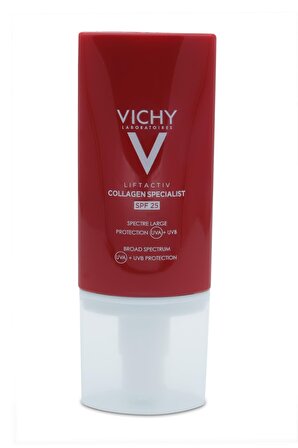 Vichy Liftactiv Collagen Specialist Yaşlanma Karşıtı Hyalüronik Asit Kolajen 30 Yaş + SPF 25 Gece-Gündüz Yüz ve Boyun Kremi 50 ml 