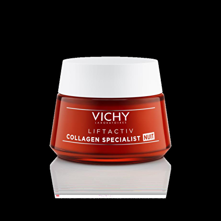 Vichy Liftactiv Collagen Specialist Yaşlanma Karşıtı Kolajen 30 Yaş + Gece Yüz ve Boyun Kremi 50 ml 