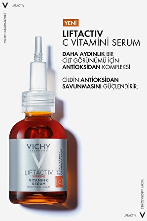 VICHY Liftactiv Supreme %15 Saf C Vitamini Aydınlatıcı Antioksidan Serum 20 Ml 3337875796583
