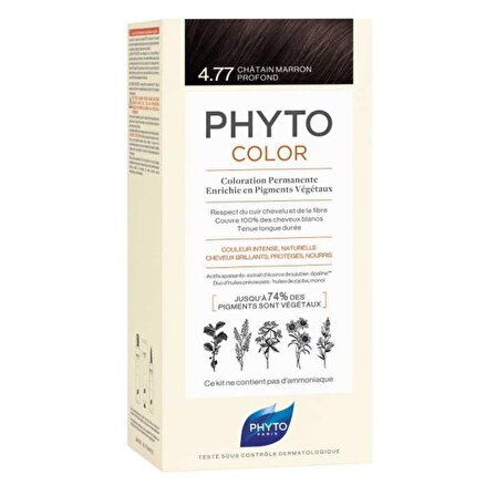  Phyto Phytocolor Bitkisel Saç Boyası - 4.77 Yoğun Kestane Bakır