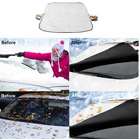 Polham Araç Brandası Araç Kar Buz Güneş Önleyici Koruyucu Anti Don Branda Cam Brandası