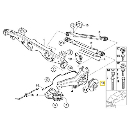 MİNİ R50 R52 R53 JCW - 07.2006 ARKA PORYA 33416756830