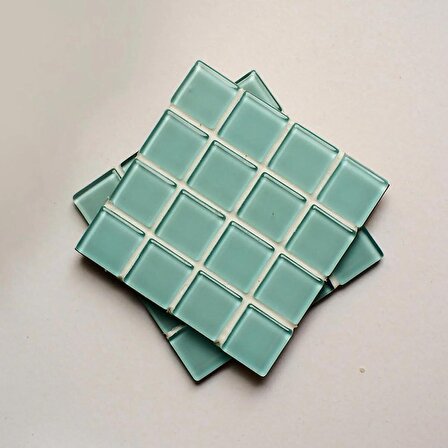 Mozaik Bardak Altlığı-2liSet-Su Yeşili