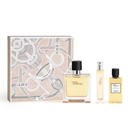 Hermes Terre D'Hermes Pure Parfum Edp 75 Ml + Edp 15 Ml + Shower Gel 40 Ml