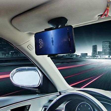 Coofbe Direksiyon Önü Torpido Üzeri Araç Telefon Tutucu Güneşlik Dikiz Aynası Araç Tutucu 360 Dönerli