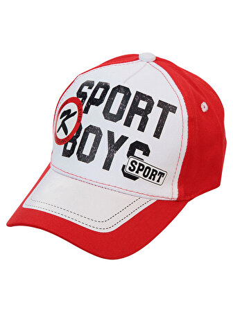 Tidi Erkek Çocuk Kep Şapka 3-7 Yaş Kırmızı