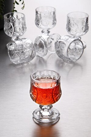 6'lı Kahve Yanı Kristal Mini Bardak Seti Shot Bardağı Kahve Cup 