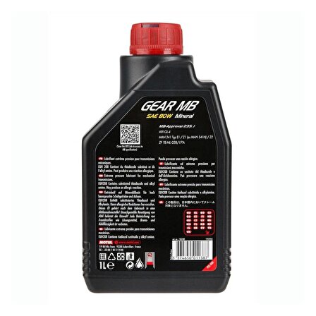 Motul Gear MB 80W 1 Lt - Manuel Şanzıman Yağı