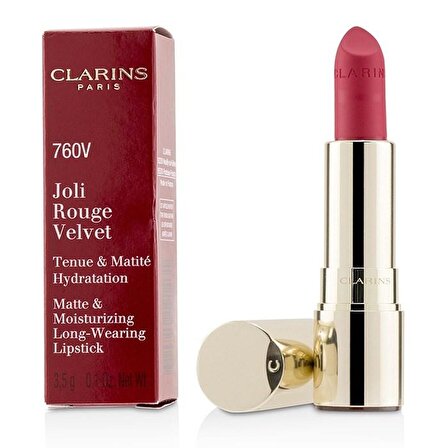 Clarins Jolie Rouge Velvet 760 V Pink Cranberry