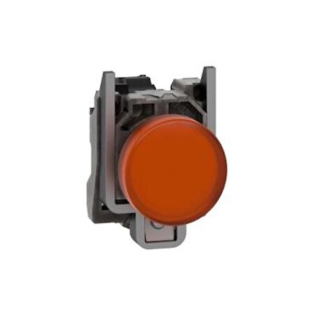 Schneider Electric XB4BVB5, 24V entegre LED'li turuncu eksiksiz pilot ışığı Ø22 düz lens